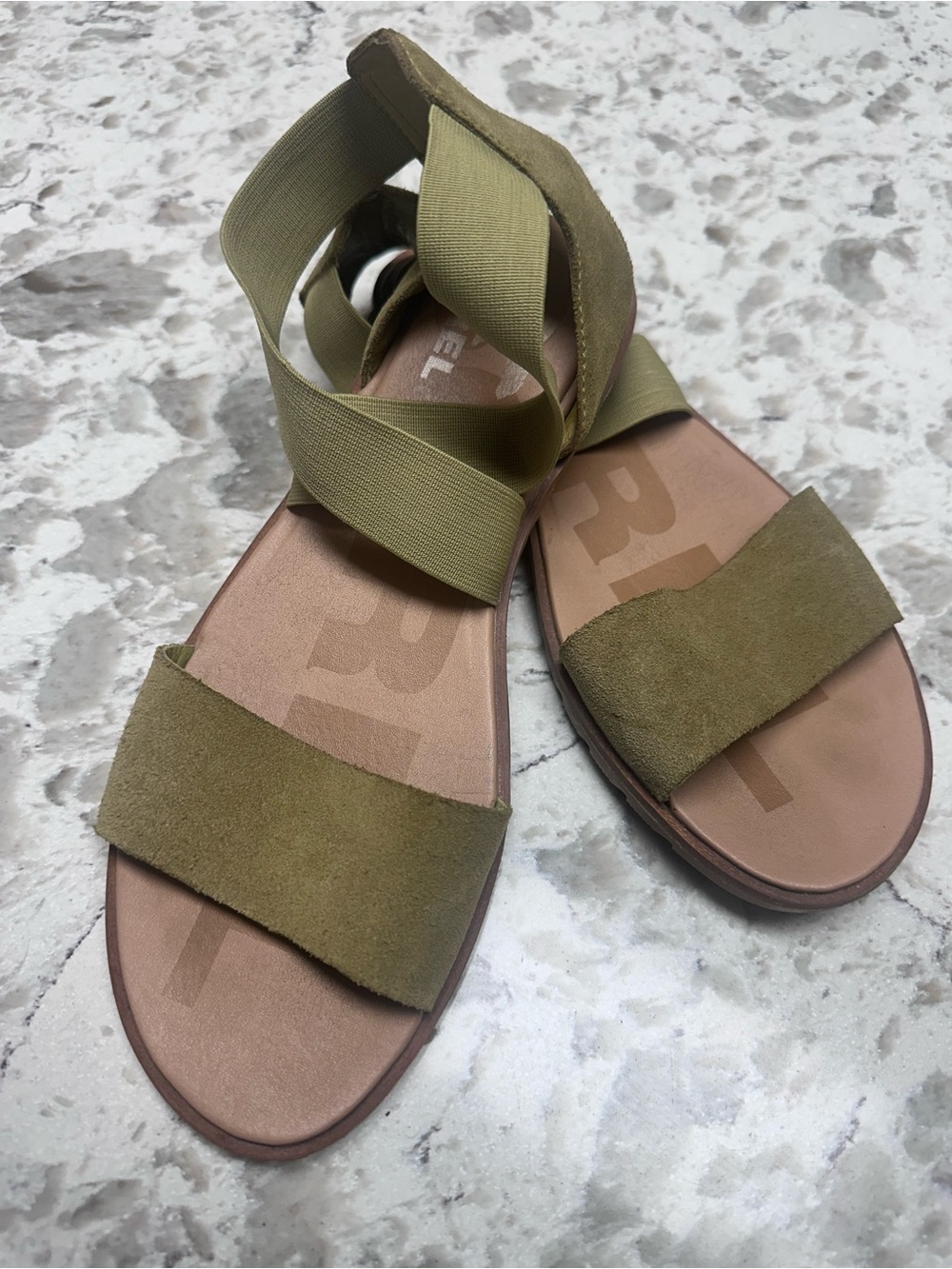 Sorel  Suede & Elastic Strap Women's Sandals - Casual Comfort